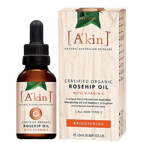 organic rosehip vegan facial oil with vitamin C