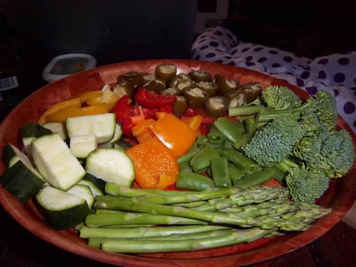 veggies on a plate